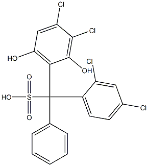 (2,4-Dichlorophenyl)(3,4-dichloro-2,6-dihydroxyphenyl)phenylmethanesulfonic acid