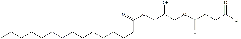 Succinic acid hydrogen 1-[2-hydroxy-3-(pentadecanoyloxy)propyl] ester,,结构式