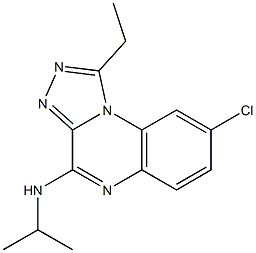 4-Isopropylamino-1-ethyl-8-chloro[1,2,4]triazolo[4,3-a]quinoxaline Struktur