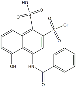 5-Hydroxy-4-(benzoylamino)-1,2-naphthalenedisulfonic acid,,结构式