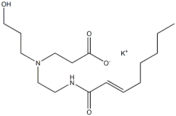 3-[N-(3-Hydroxypropyl)-N-[2-(2-octenoylamino)ethyl]amino]propionic acid potassium salt Struktur