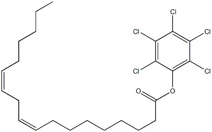 (9Z,12Z)-9,12-Octadecadienoic acid 2,3,4,5,6-pentachlorophenyl ester Structure