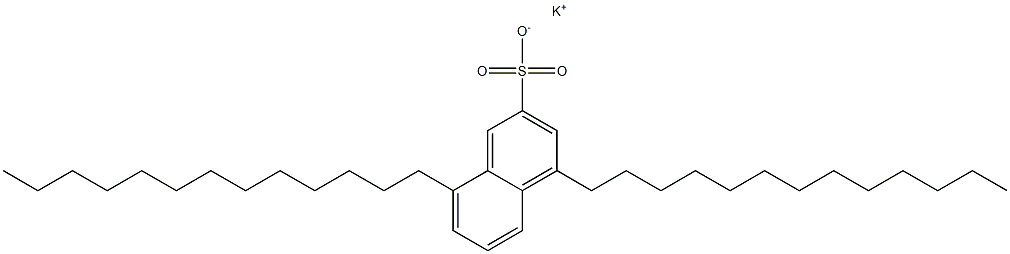 4,8-ジトリデシル-2-ナフタレンスルホン酸カリウム 化学構造式