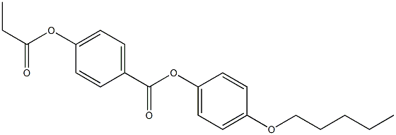 p-Propanoyloxybenzoic acid p-(pentyloxy)phenyl ester Struktur