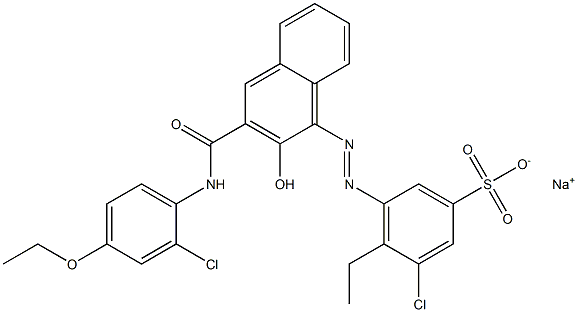  3-Chloro-4-ethyl-5-[[3-[[(2-chloro-4-ethoxyphenyl)amino]carbonyl]-2-hydroxy-1-naphtyl]azo]benzenesulfonic acid sodium salt