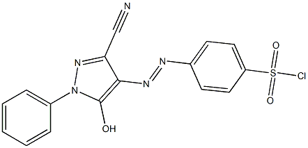 4-[(3-Cyano-5-hydroxy-1-phenyl-1H-pyrazol-4-yl)azo]benzensulfonyl=chloride