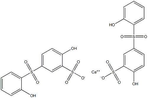 Bis[5-(2-hydroxyphenylsulfonyl)-2-hydroxybenzenesulfonic acid]calcium salt 结构式