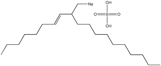 Sulfuric acid 2-(1-octenyl)dodecyl=sodium ester salt Structure