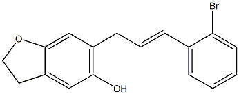 2,3-Dihydro-6-[3-(2-bromophenyl)-2-propenyl]benzofuran-5-ol,,结构式