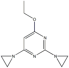 2,4-ビス(1-アジリジニル)-6-エトキシピリミジン 化学構造式