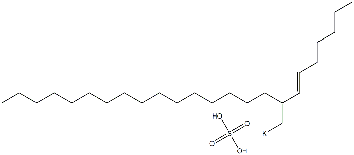 Sulfuric acid 2-(1-heptenyl)octadecyl=potassium ester salt Structure