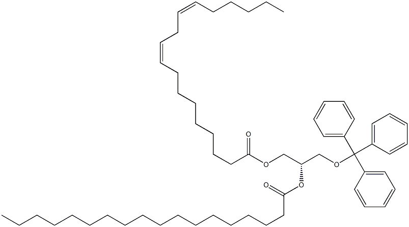 [S,(+)]-1-O-Linoleoyl-2-O-stearoyl-3-O-trityl-L-glycerol,,结构式