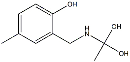 2-[(1,1-Dihydroxyethyl)aminomethyl]-4-methylphenol,,结构式
