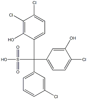 (3-Chlorophenyl)(4-chloro-3-hydroxyphenyl)(3,4-dichloro-2-hydroxyphenyl)methanesulfonic acid