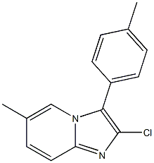 2-クロロ-6-メチル-3-(p-トリル)イミダゾ[1,2-a]ピリジン 化学構造式