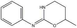 2-Phenylimino-6-methyltetrahydro-2H-1,3-oxazine Struktur