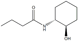 (1R,2R)-2-(ブチリルアミノ)シクロヘキサノール 化学構造式