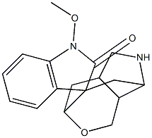 2,3,3a,4,6,8a-Hexahydro-1'-methoxyspiro[3,6-methano-1H-oxepino[4,3-b]pyrrole-7(8H),3'-[3H]indol]-2'(1'H)-one Structure