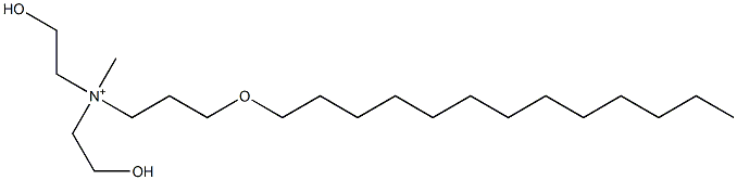 N,N-Bis(2-hydroxyethyl)-N-methyl-3-(tridecyloxy)-1-propanaminium Structure