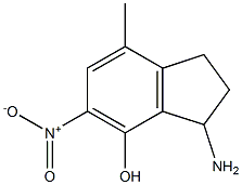 3-Amino-2,3-dihydro-7-methyl-5-nitro-1H-inden-4-ol,,结构式