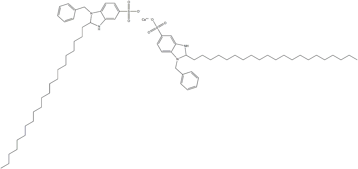 Bis(1-benzyl-2,3-dihydro-2-henicosyl-1H-benzimidazole-5-sulfonic acid)calcium salt Structure