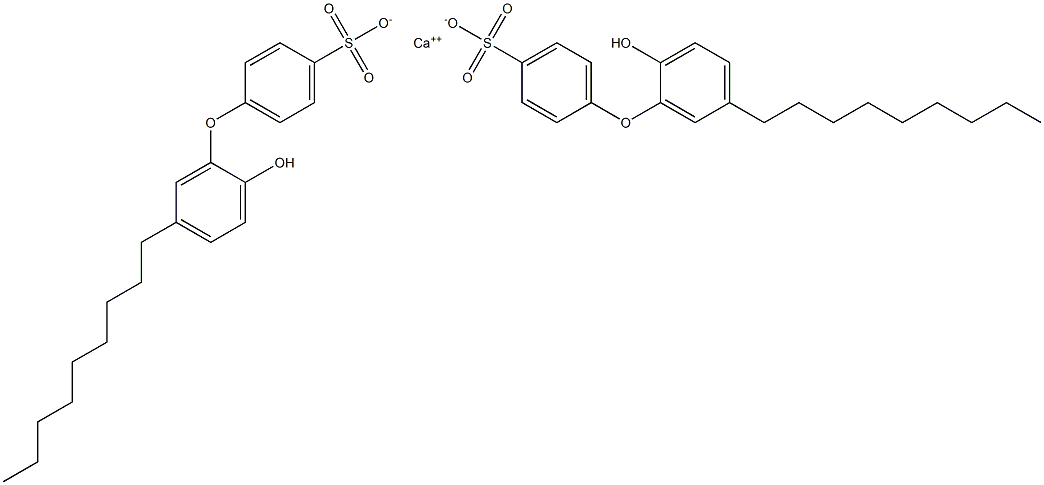 Bis(2'-hydroxy-5'-nonyl[oxybisbenzene]-4-sulfonic acid)calcium salt Struktur