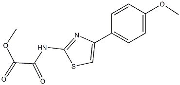 2-[[4-(4-Methoxyphenyl)thiazol-2-yl]amino]-2-oxoacetic acid methyl ester 结构式