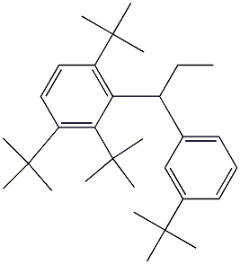 1-(2,3,6-トリ-tert-ブチルフェニル)-1-(3-tert-ブチルフェニル)プロパン 化学構造式