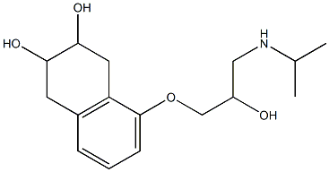 1-(2,3-Dihydroxytetralin-5-yloxy)-3-isopropylamino-2-propanol,,结构式