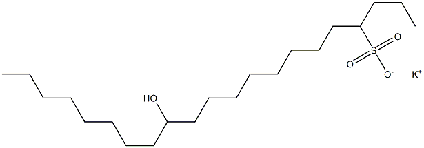 13-Hydroxyhenicosane-4-sulfonic acid potassium salt Structure