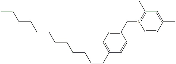 1-(4-ドデシルベンジル)-2,4-ジメチルピリジニウム 化学構造式