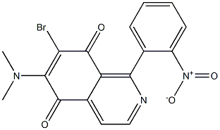 6-Dimethylamino-7-bromo-1-(2-nitrophenyl)isoquinoline-5,8-dione Struktur