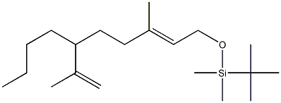 1-(tert-Butyldimethylsiloxy)-3-methyl-6-(1-methylethenyl)-2-decene Structure