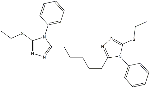 5,5'-(1,5-Pentanediyl)bis[4-(phenyl)-3-ethylthio-4H-1,2,4-triazole] Structure