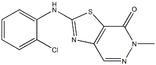 2-(2-Chlorophenylamino)-6-methylthiazolo[4,5-d]pyridazin-7(6H)-one Structure