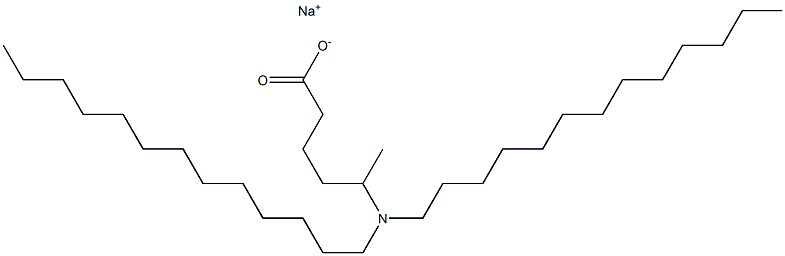 5-(ジトリデシルアミノ)ヘキサン酸ナトリウム 化学構造式
