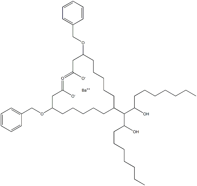 Bis(3-benzyloxy-11-hydroxystearic acid)barium salt Struktur