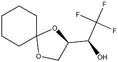 (2R)-2-[(S)-2,2,2-トリフルオロ-1-ヒドロキシエチル]-1,4-ジオキサスピロ[4.5]デカン 化学構造式