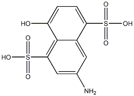 3-Amino-8-hydroxy-1,5-naphthalenedisulfonic acid 结构式