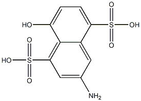 3-Amino-8-hydroxy-1,5-naphthalenedisulfonic acid Struktur