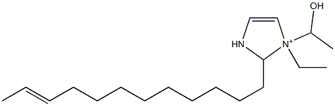 2-(10-ドデセニル)-1-エチル-1-(1-ヒドロキシエチル)-4-イミダゾリン-1-イウム 化学構造式