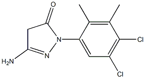 3-Amino-1-(4,5-dichloro-2,3-dimethylphenyl)-5(4H)-pyrazolone,,结构式