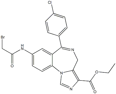 8-[(Bromoacetyl)amino]-6-(4-chlorophenyl)-4H-imidazo[1,5-a][1,4]benzodiazepine-3-carboxylic acid ethyl ester Structure