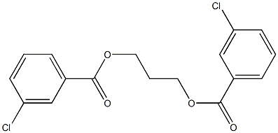 ビス(3-クロロ安息香酸)1,3-プロパンジイル 化学構造式