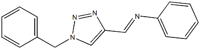 1-Benzyl-4-[(phenylimino)methyl]-1H-1,2,3-triazole Struktur