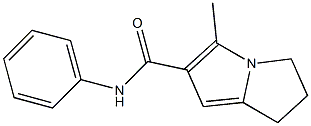 6,7-Dihydro-3-methyl-N-(phenyl)-5H-pyrrolizine-2-carboxamide,,结构式