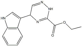 5-(1H-Indol-3-yl)-3-(ethoxycarbonyl)-2,5-dihydro-1,2,4-triazine Struktur
