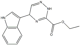 5-(1H-インドール-3-イル)-3-(エトキシカルボニル)-2,5-ジヒドロ-1,2,4-トリアジン 化学構造式