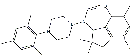 2,3-Dihydro-3-[[4-(2,4,6-trimethylphenyl)-1-piperazinyl]acetylamino]-2,2,5,7-tetramethyl-1H-inden-4-ol