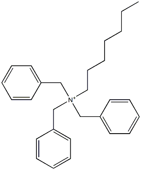 Heptyltribenzylaminium,,结构式